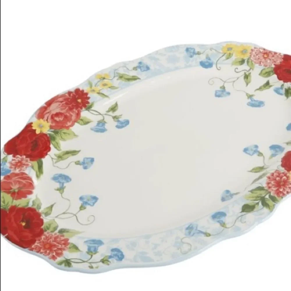 Last one - The Pioneer Woman large 21 inch Sweet Rose Platter - Picture 2 of 6